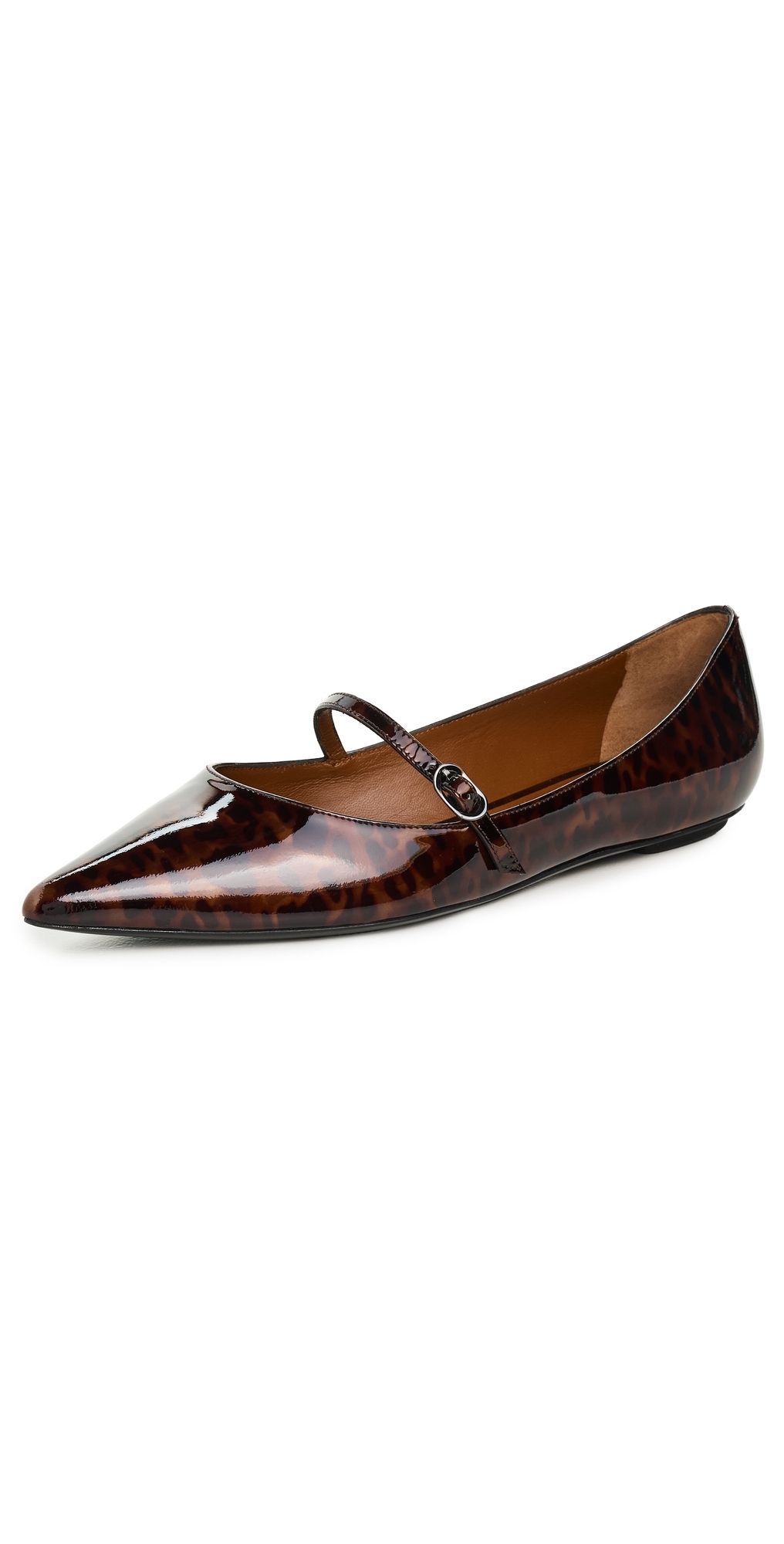 Stuart Weitzman Emilia Mary Jane Flats Dark Brown 8