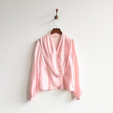 【蛋植物古著】日本製垂墜設計紗質古著襯衫