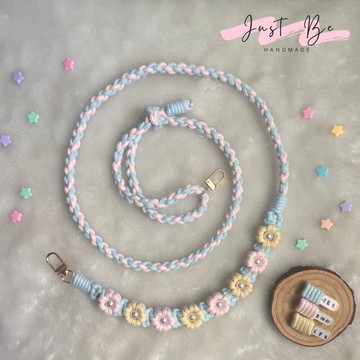 花花珠珠可調式手機背帶 手機掛繩 包包背帶 可客製化