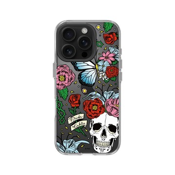 iPhone 16 Pro Clear 透明 - Frida Kahlo - 花骨骷顱頭