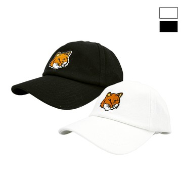 Maison Kitsune 帆布狐狸刺繡棒球帽(兩色任選)