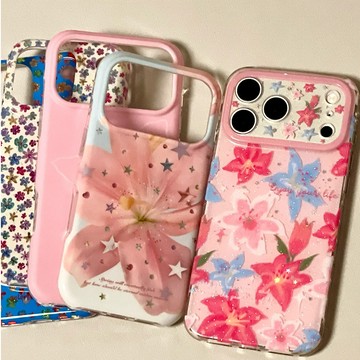 春夏滿屏花朵全包防摔殼 適用iPhone 17 16 15 14 Pro Max i15 i16 17Pro 手機殼
