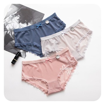 舒適~網孔蕾絲邊無痕內褲《C983》