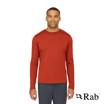 【RAB】Force LS Tee 長袖透氣排汗衣 男款 托斯卡納紅 #QBL07