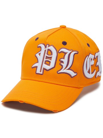 Philipp Plein - logo-embroidered cotton cap - unisex - Cotton - One Size - Orange