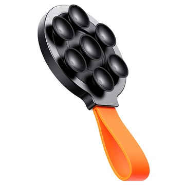 GEAR SHIELD MagSafe吸盤矽膠手機支架 穩固吸附 舒適握感  1支  黑色/橙色