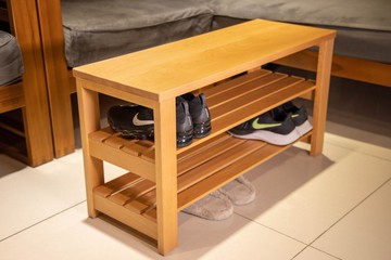 【新品】【非木不可】實木穿鞋椅