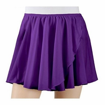 ダンス用品 Trienawear 供のコレクションの小さな女のの大きな女の 10 インチ円形モック ラップ Pull-On ダンス スカート TR501-10 伸縮性のあるウエストで