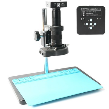 顯微鏡 工業電子顯微鏡 高清顯微鏡 PCB檢測放大鏡顯微鏡 工業電子顯微鏡 高清顯微鏡 PCB檢測放大鏡 3400萬像素工業相機 HDMI USB電子放大鏡 數碼工業顯微鏡套裝