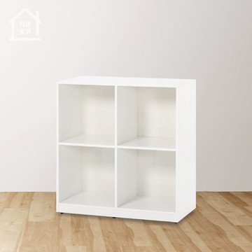 四格塑鋼置物櫃 白色置物櫃 塑鋼展示櫃 開放式置物櫃 防水防潮塑鋼家具【巧沐家具】