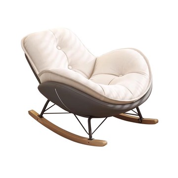 單人庭院客廳臥室午睡椅休閑椅搖椅躺椅現代風陽臺舒適懶人沙發椅[010209DD]