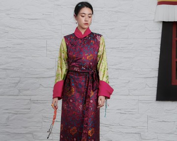 【錦心】新中式復古藏風/華麗織錦緞內搭/背心長裙