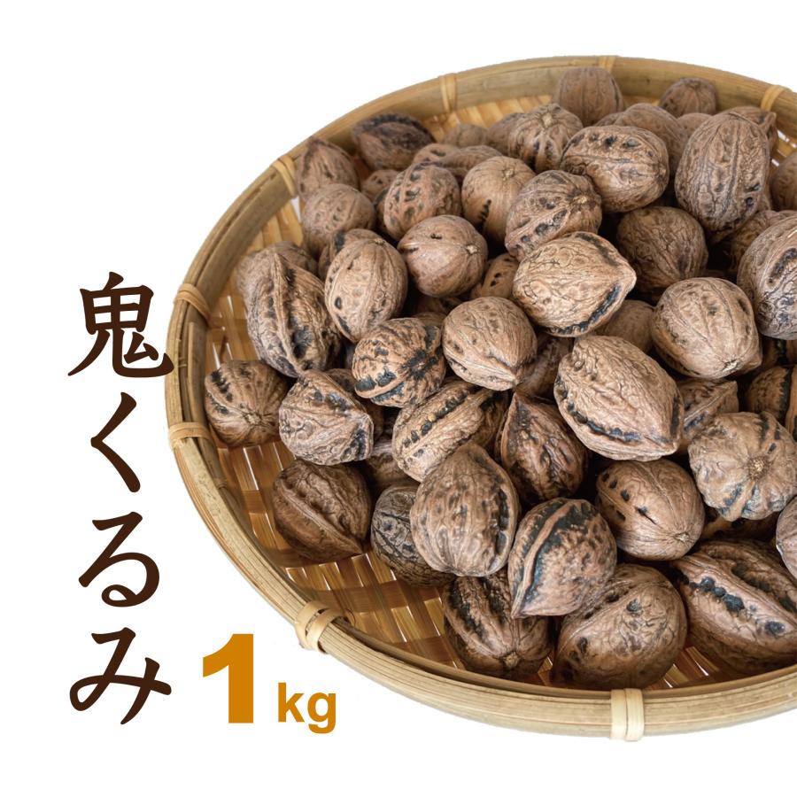 くるみ 1kg 国産 殻付き 令和5年産 山形県産 鬼くるみ オニグルミ 和くるみ 送料無料（一部地域を除く）