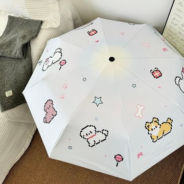 臺灣/🌸雨傘 折疊傘 遮陽傘 自動雨傘高顏值森系小衆加厚黑膠摺疊傘防曬防紫外線遮陽傘晴雨兩用自動傘
