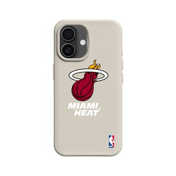 iPhone 16 SolidX 貝殼灰 - NBA - Logo-邁阿密熱火 Miami Heat - Light