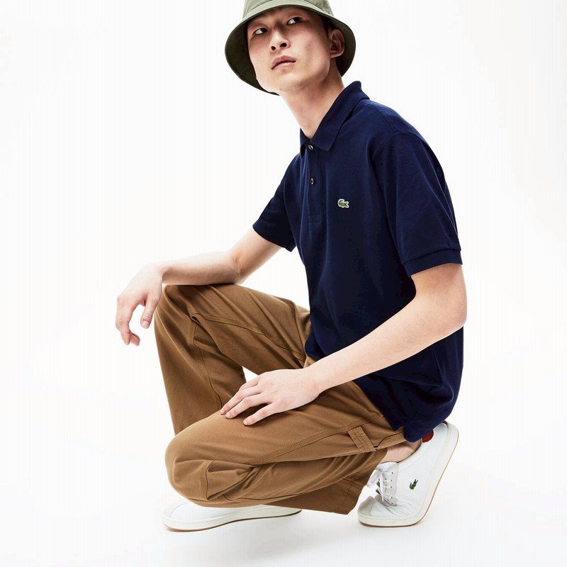 Lacoste 定番半袖ポロシャツ メンズ ネイビー L 12 12 通販 Lineポイント最大get Lineショッピング
