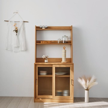 復古玻璃多功能展示收納櫃