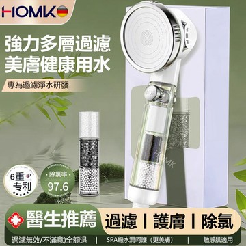 現貨隔日到貨HOMK德國過濾花灑蓬蓬頭 淨化器濾芯 美膚花灑 旅行洗澡淋浴替換增壓家用浴霸手持套裝