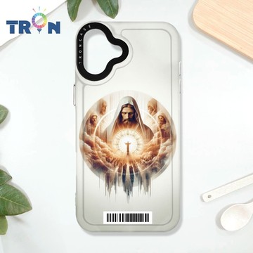 TRON iPhone 16 PLUS 耶穌聖光 防摔太空載具殼 透白 軟硬 手機殼