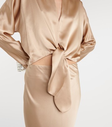 The Sei Silk satin maxi skirt