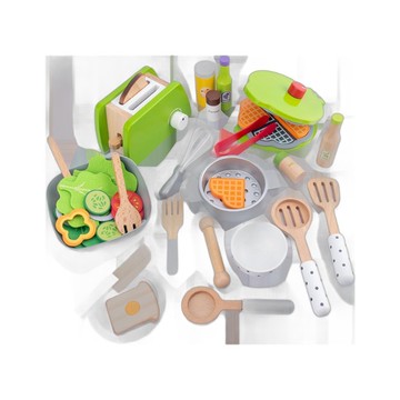 「童森系列」 幼兒木製仿真烤麵包機廚房玩具男孩女孩過家家做飯煮飯餐廚套裝