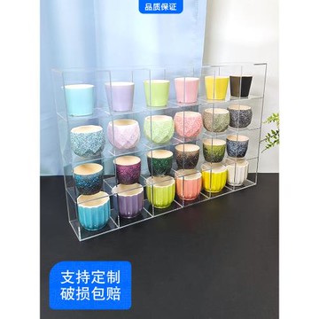 亞克力透明格子架馬克杯收納架咖啡杯置物架茶杯茶壺展示架整理架
