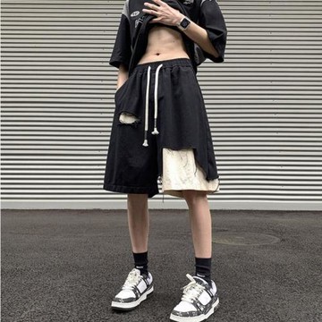 cleanfit高街潮牌休閑短褲男設計感高級美式痞帥五分褲子夏季薄款