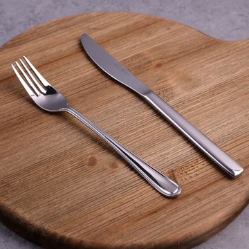 鏡面拋光美麗貨色 德國不銹鋼西餐餐具主餐刀餐叉簡潔大方經典帶