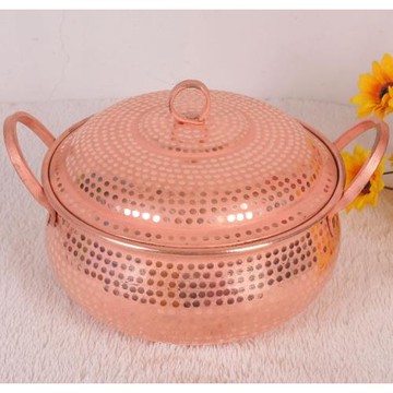 滇北銅器純手工雙兒銅砂鍋 純銅加厚紫銅湯鍋 煮燉銅鍋湯鍋飯鍋