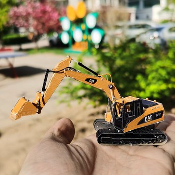 3D全金屬模型 DIY玩具益智拼圖 CAT系列 彩色挖掘機成人益智玩具