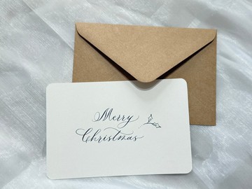 手寫西洋書法聖誕卡 款式2