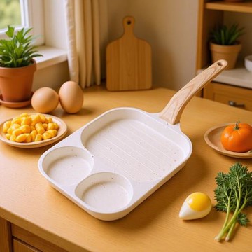 熱銷麥飯石不沾雞蛋漢堡鍋加大號煎蛋鍋家用煎蛋鍋復底不粘平底鍋