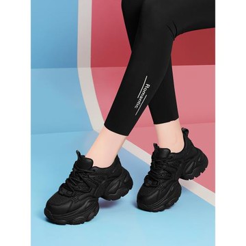 真皮老爹鞋女2026春夏新款學生休閑厚底網面時尚旅游運動鞋跑步鞋