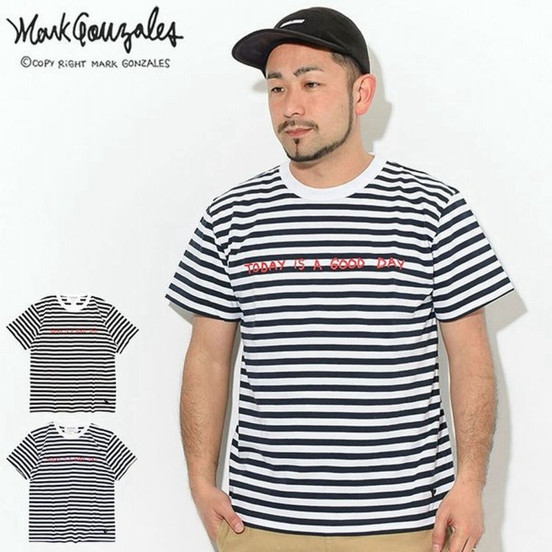 マーク ゴンザレス Tシャツ 半袖 Mark Gonzales メンズ グッド デイ ストライプス Good Day Stripes S S Tee カットソー Mgs Hst01 通販 Lineポイント最大get Lineショッピング