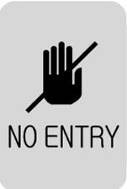 迪多deflect-o  613710S  NO ENTRY 英文禁止進入-鋁質方形貼牌 / 個【APP滿額下單10%點數(單一帳號最高1500點)】8/31止