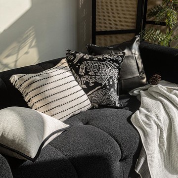 『百貨屋二號』法式中古風沙發抱枕組合客廳黑色沙發靠墊搭配輕奢靠枕套床上靠包