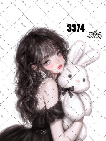 original sticker no.3374 人物貼紙 原創貼紙 原創人物貼紙 裝飾貼紙 cotton melody