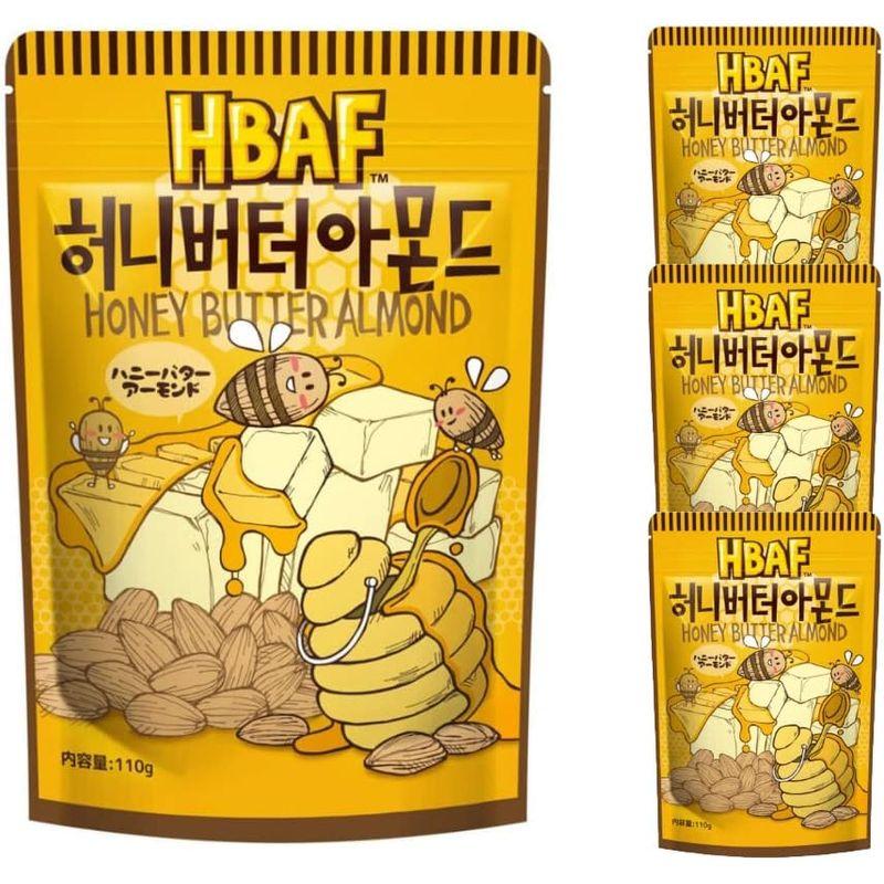 ハニーバターアーモンド 110g×4袋セット  ハニーバター アーモンド 韓国の人気スナック Honey Butter スナック お菓子 お