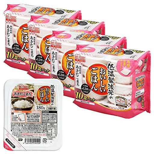 アイリスオーヤマ パックご飯 180G 40個 秋田県産 あきたこまち 国産米 100% 低温製法米 非常食 米 レトルト