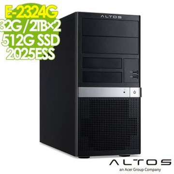 Acer 宏碁 Altos T110F6 商用伺服器 (E-2324G/32G/2TBx2+512G SSD/2025ESS)