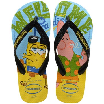 havaianas 哈瓦士 巴西人字拖 兒童款 Spongebob 海綿寶寶 夾腳拖 拖鞋 海灘鞋【南風百貨】