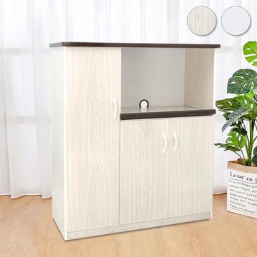 Boden-3.2尺三門一拉盤防水塑鋼電器櫃/收納餐櫃(兩色可選)