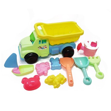 【Hi-toys】中型袋裝十件組沙灘玩具車/挖沙玩具/戲水玩具/沙灘玩具