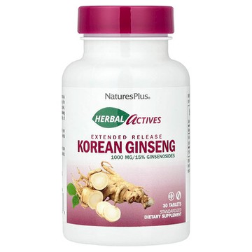 NaturesPlus, 草本活性成分，高麗人參，緩釋，1,000 毫克，30 片