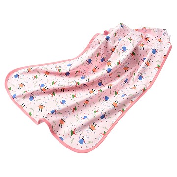bebehome 竹纖維三層嬰兒防水隔尿墊  70 x 50cm  可愛小兔 粉色  1個