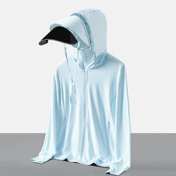 【巴黎精品】防曬外套防紫外線夾克-可拆卸帽檐冰絲防曬男女外套11色v1az20
