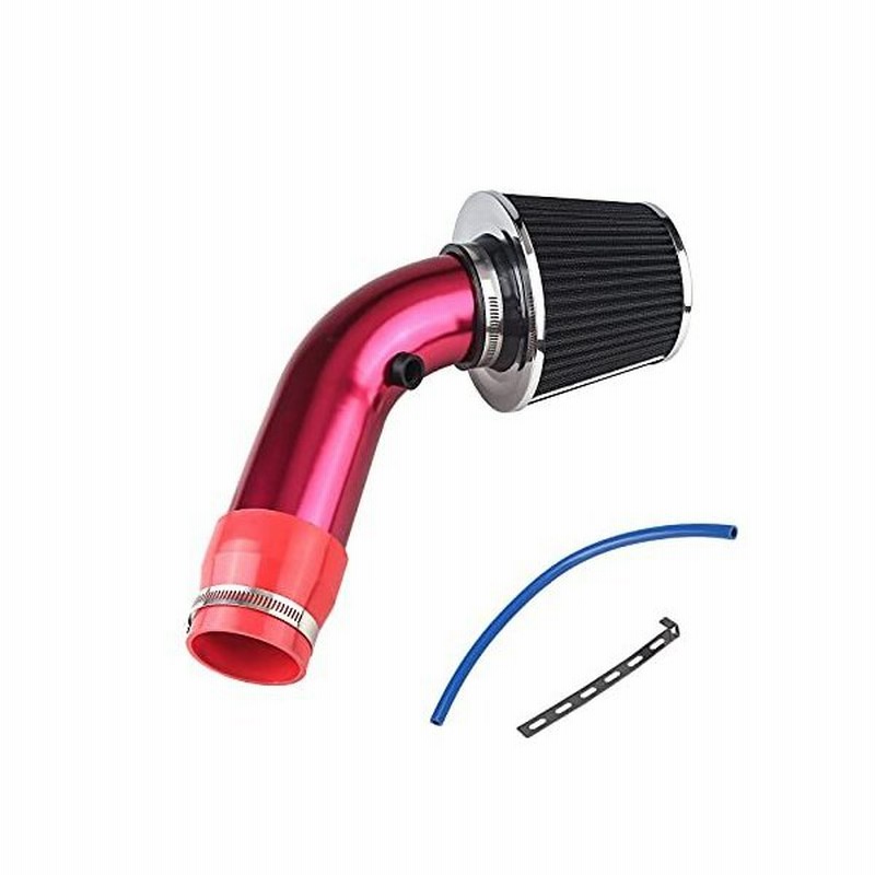 ADPOW 汎用 76mm口径対応アルミ製エアクリーナーとエアインテークパイプセット社外品自動車用シリコンホース付属レッド 通販  LINEポイント最大0.5%GET | LINEショッピング
