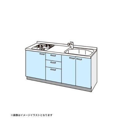 クリナップ コンパクトキッチン コルティＷ1800サイズ 3口コンロ 開き