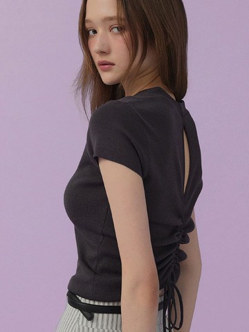 COMMAOU V-neck String Knit Sweater