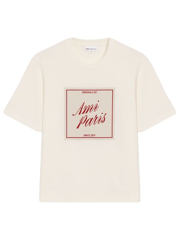 ami paris cotton t-shirt with print
